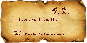 Illavszky Klaudia névjegykártya